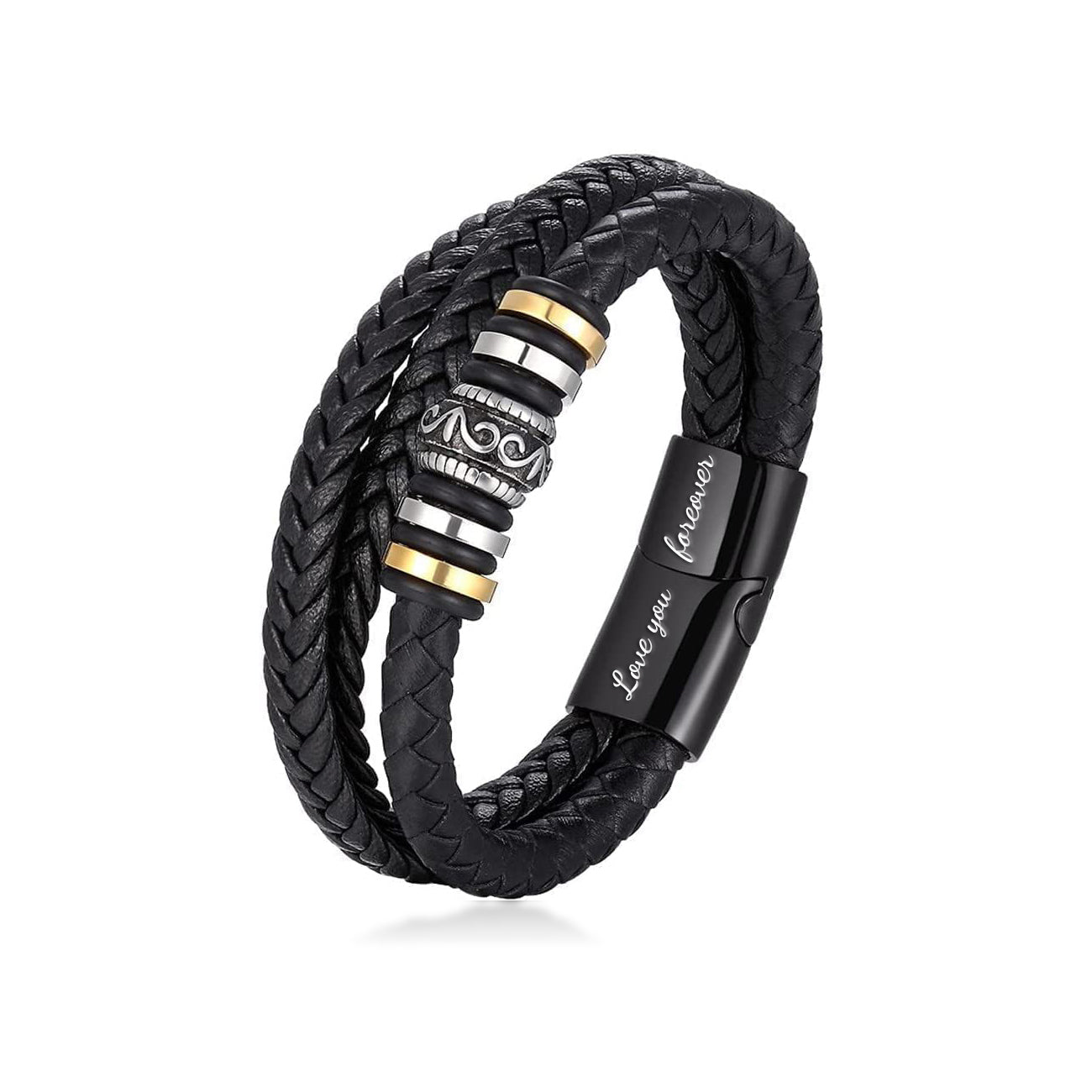 An meinen Enkel - Ich liebe dich - Herren Lederarmband