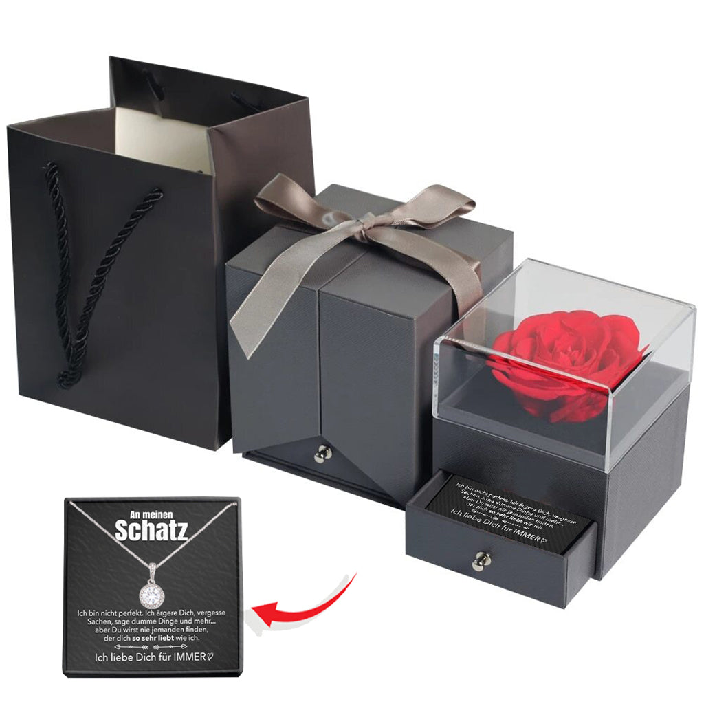 Weißgold Ausführung Kreis Halskette - An meinen Schatz