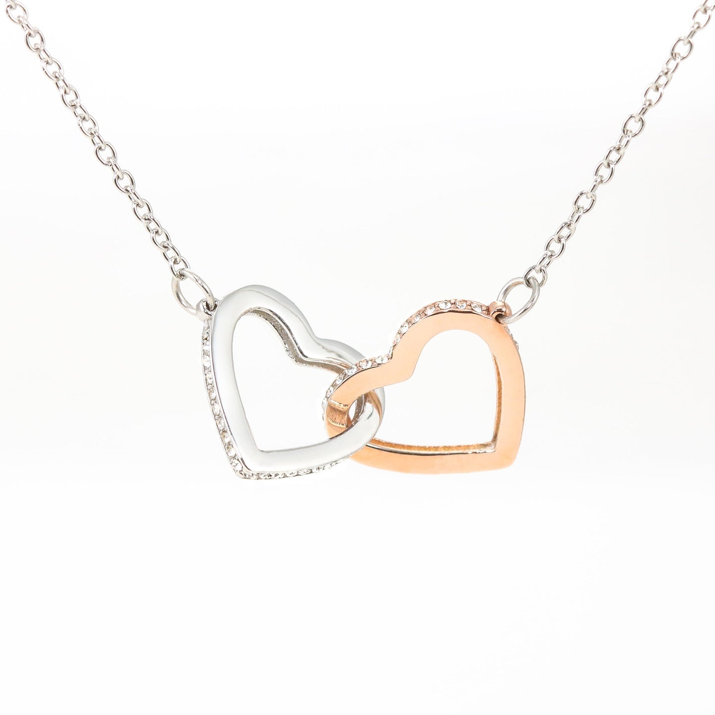 14k Weißgold Ausführung Halskette - An meine Enkelin - Versprechen