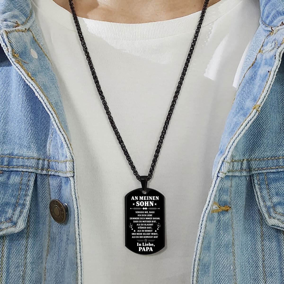 Anhänger - An meinen Sohn von Papa - Erinnere dich