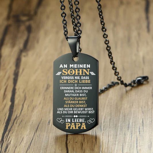 Anhänger - An meinen Sohn von Papa - Mutiger als du glaubst