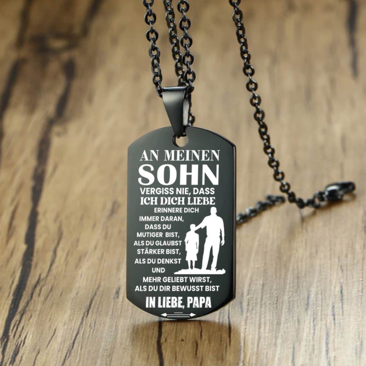 Anhänger - An meinen Sohn von Papa - Erinnere dich