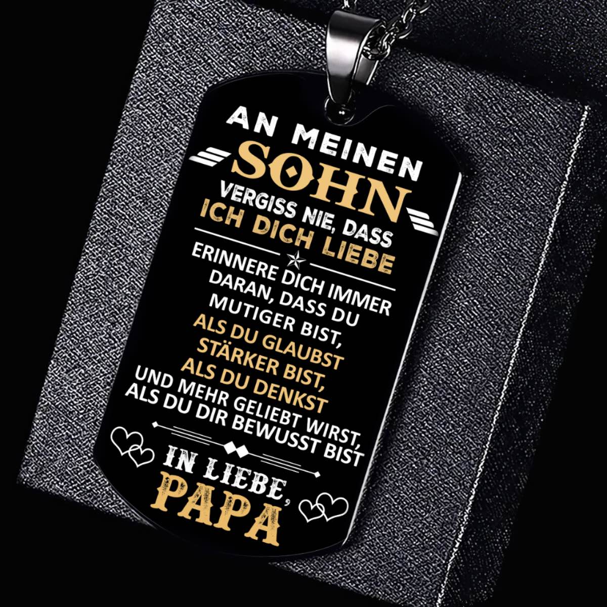 Anhänger - An meinen Sohn von Papa - Mutiger als du glaubst