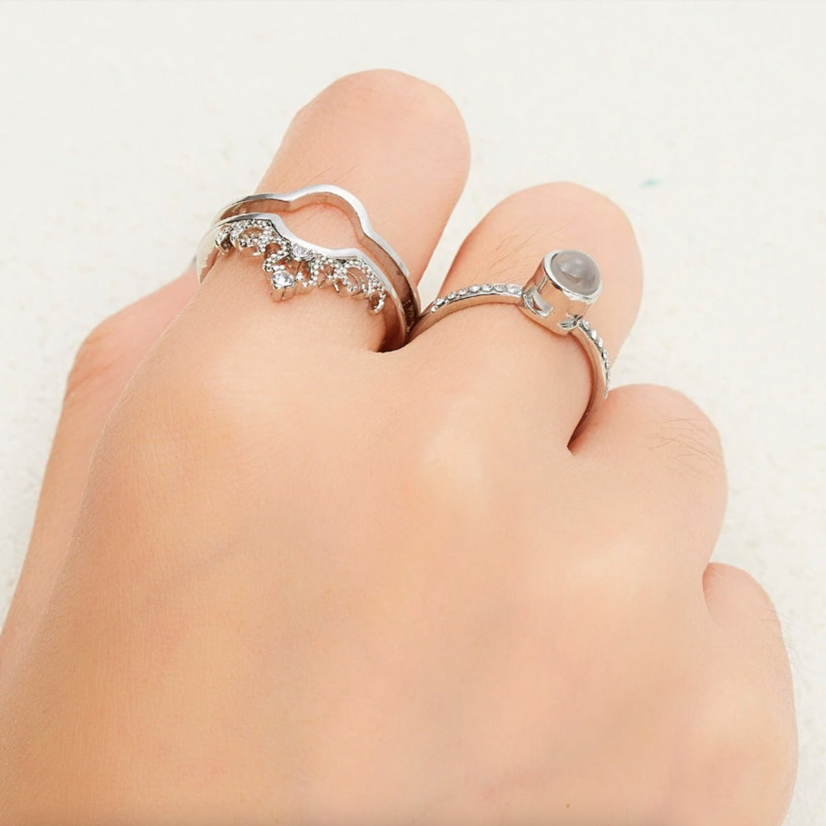 Personalisierter Foto Kronen Ring