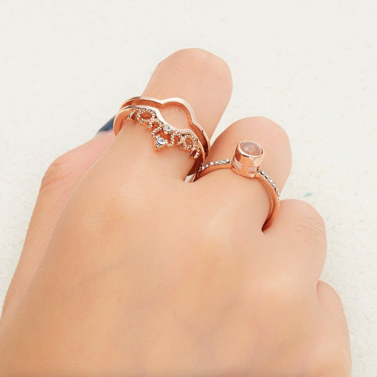 Personalisierter Foto Kronen Ring