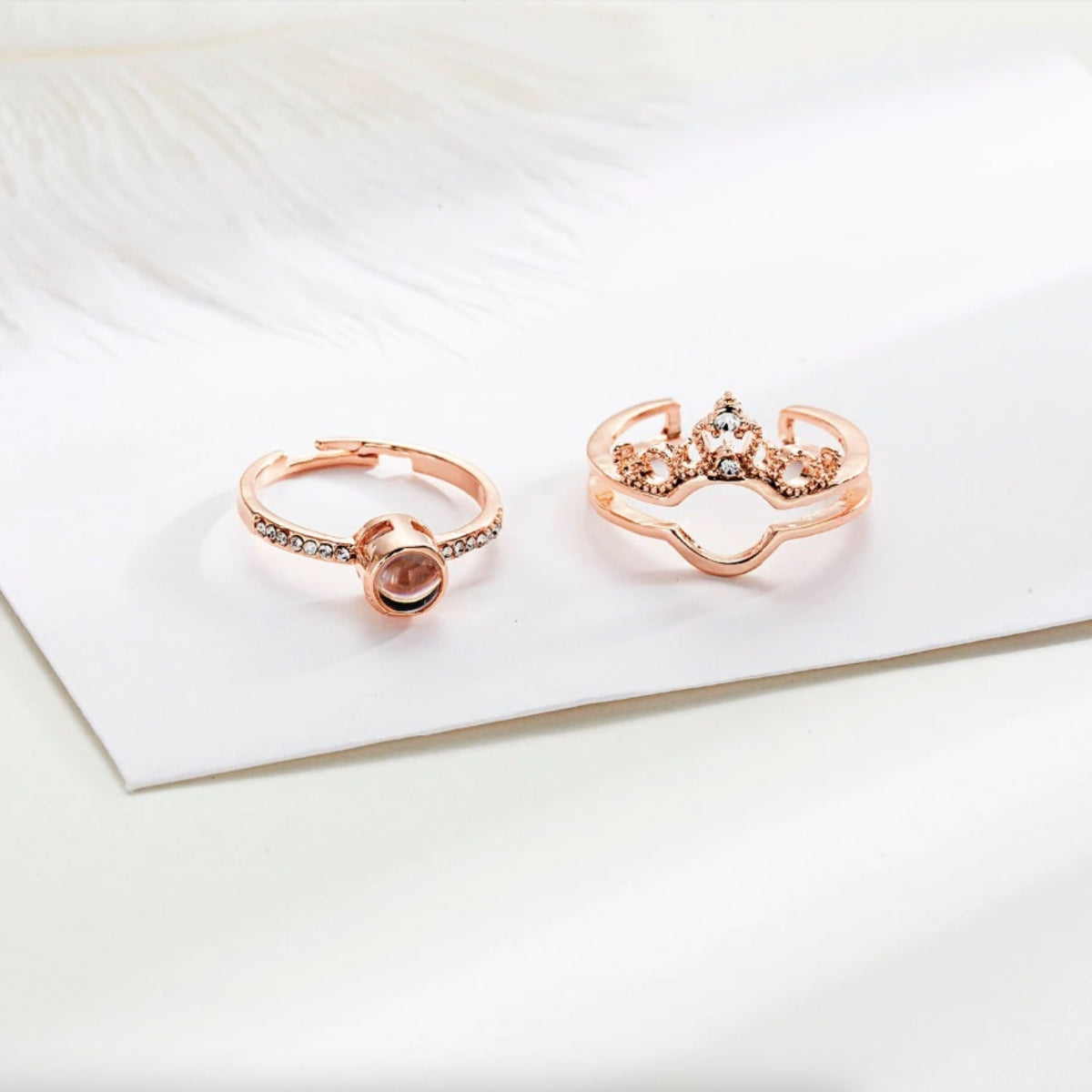 Personalisierter Foto Kronen Ring