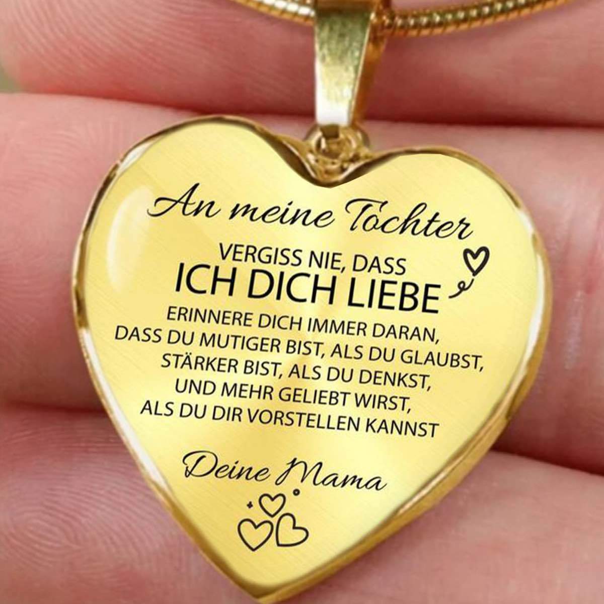 Herz-Halskette - An meine Tochter von Mama