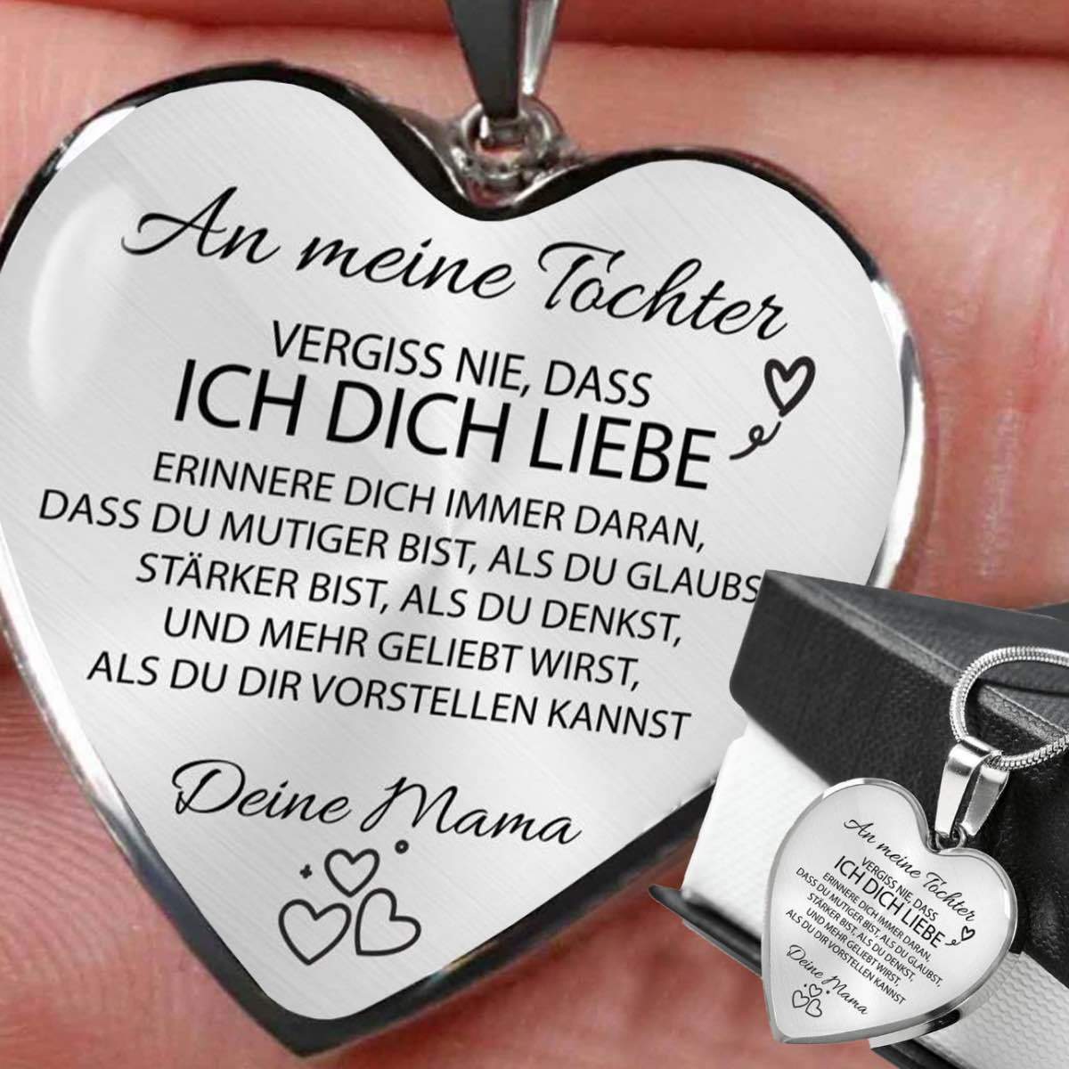 Herz-Halskette - An meine Tochter von Mama