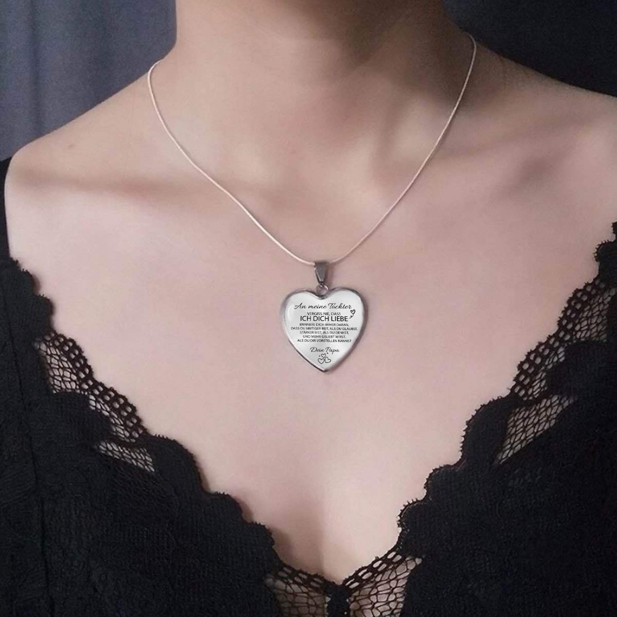 Herz-Halskette - An meine Tochter von Papa