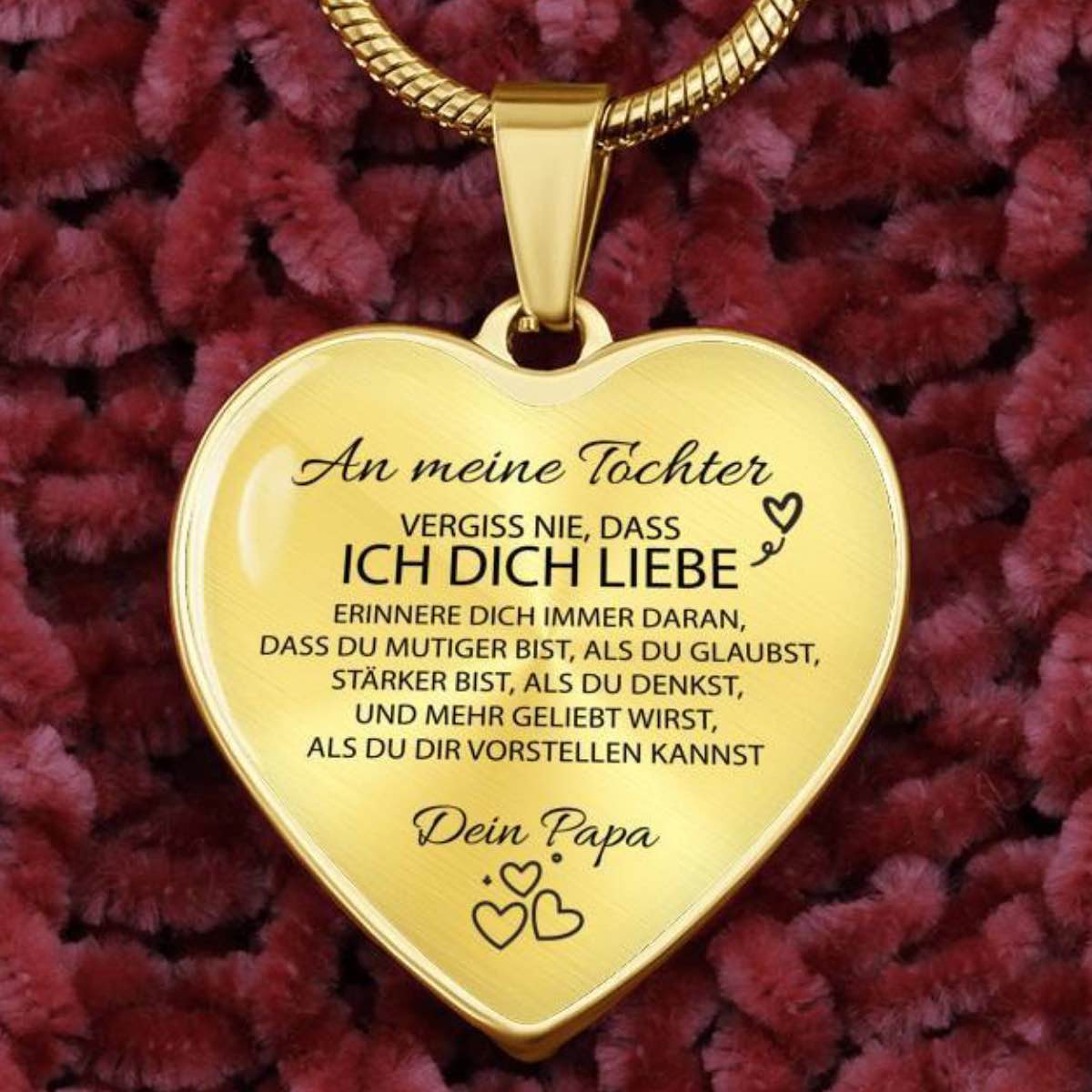 Herz-Halskette - An meine Tochter von Papa