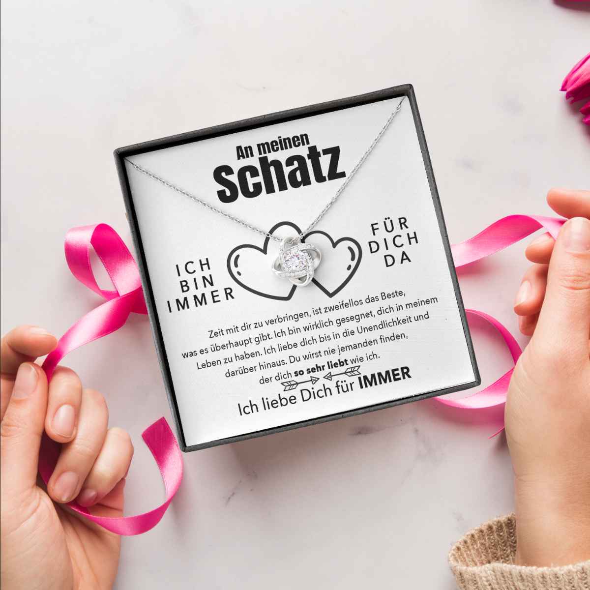 Weißgold Ausführung Halskette - An meinen Schatz - Das Beste