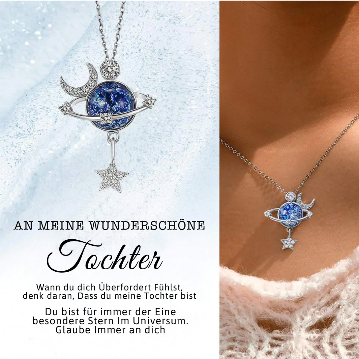 An meine wunderschöne Tochter - Sternen Halskette
