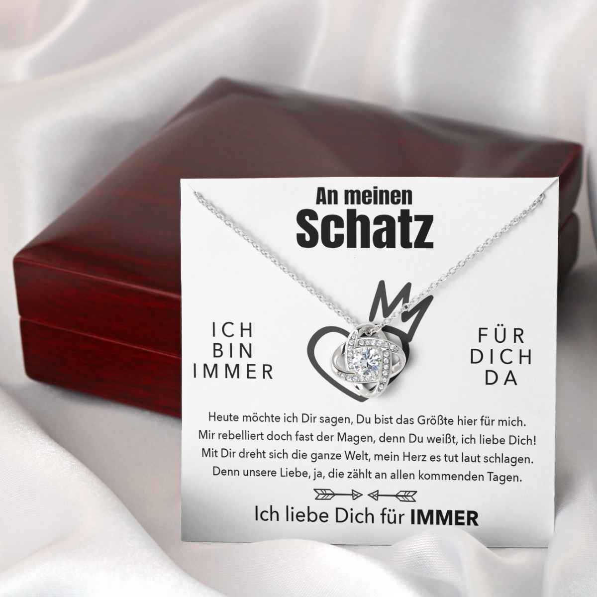 Weißgold Ausführung Halskette - An meinen Schatz - Für Immer