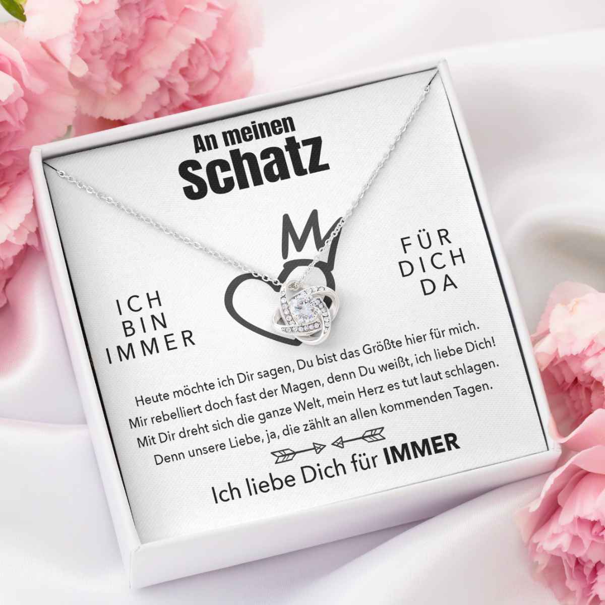 Weißgold Ausführung Halskette - An meinen Schatz - Für Immer