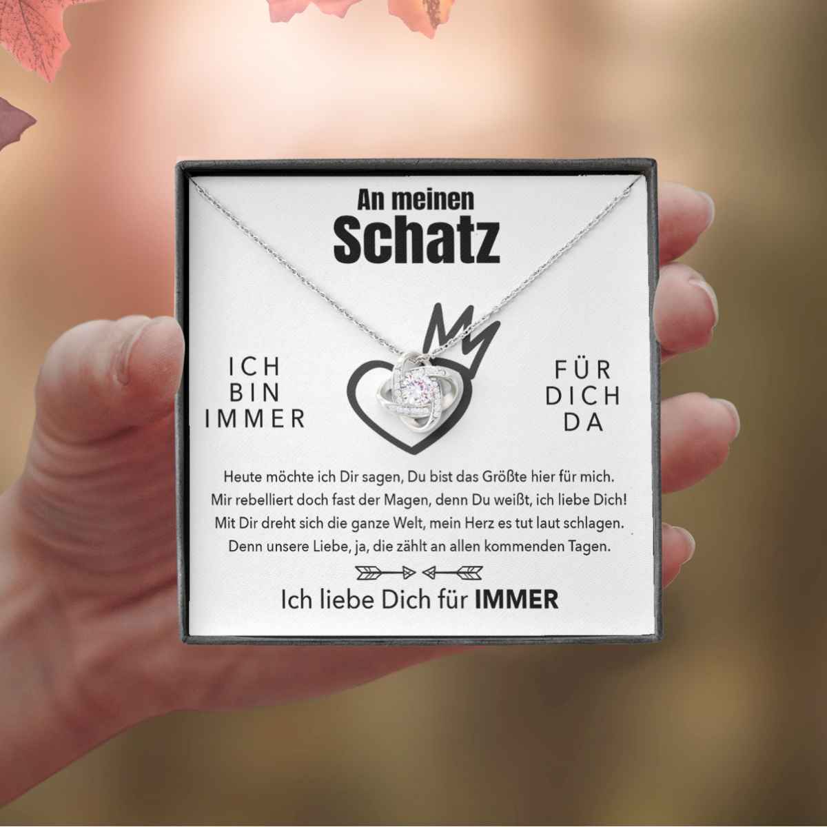 Weißgold Ausführung Halskette - An meinen Schatz - Für Immer