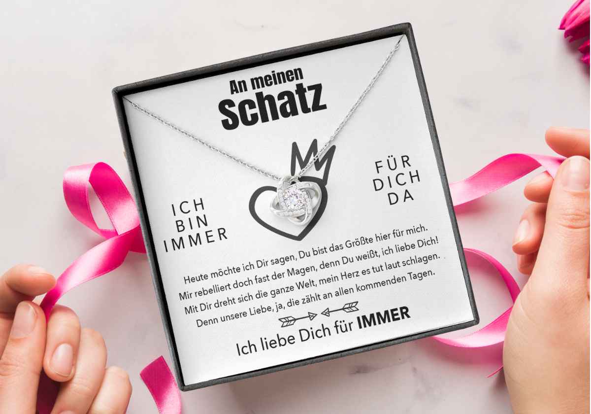 Weißgold Ausführung Halskette - An meinen Schatz - Für Immer
