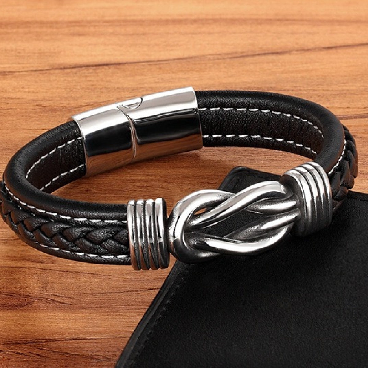 Oma und Enkel Für Immer Miteinander Verbunden - Geflochtenes Lederarmband