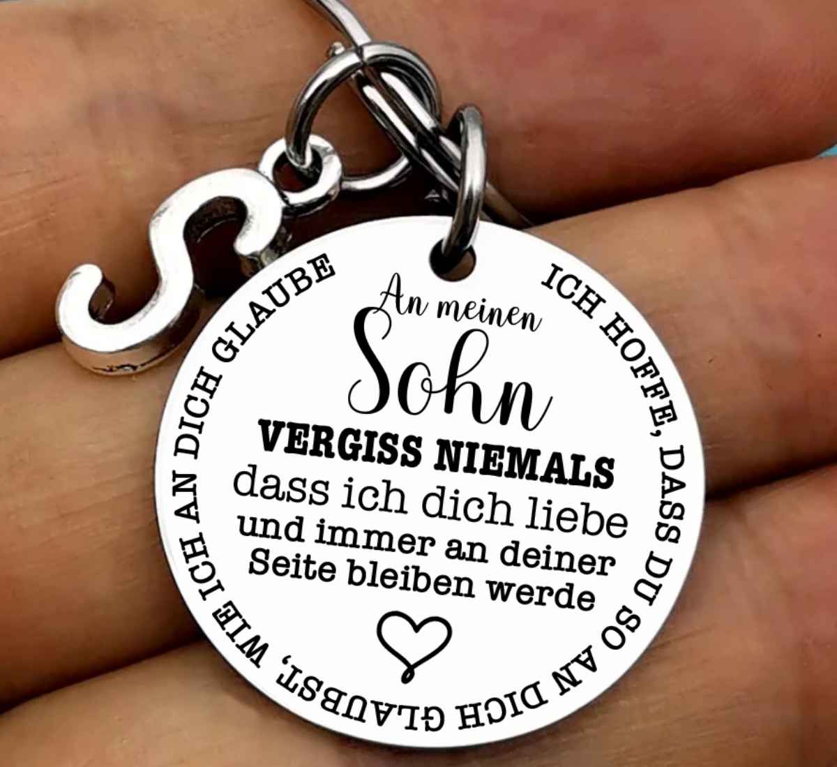 An meinen Sohn - Schlüsselanhänger mit Initial