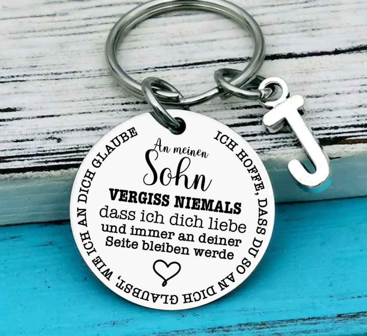 An meinen Sohn - Schlüsselanhänger mit Initial