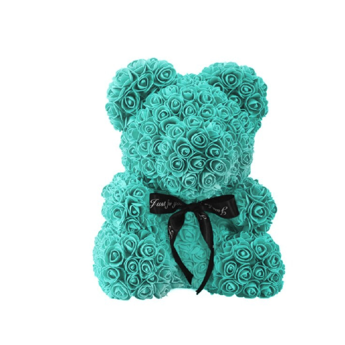 Schwarzer Rosenbär Geschenkset 40cm