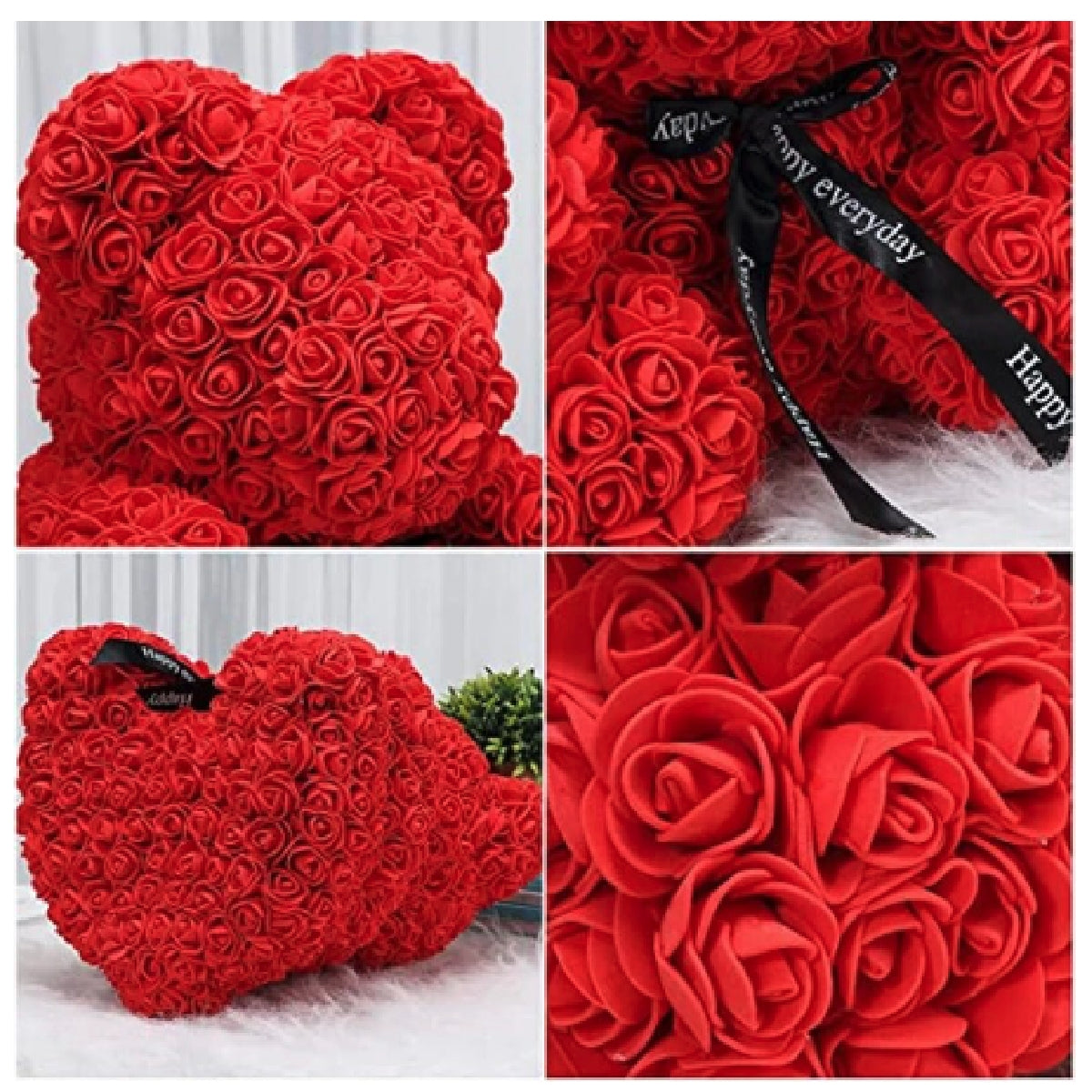 Roter Rosenbär Geschenkset 40cm