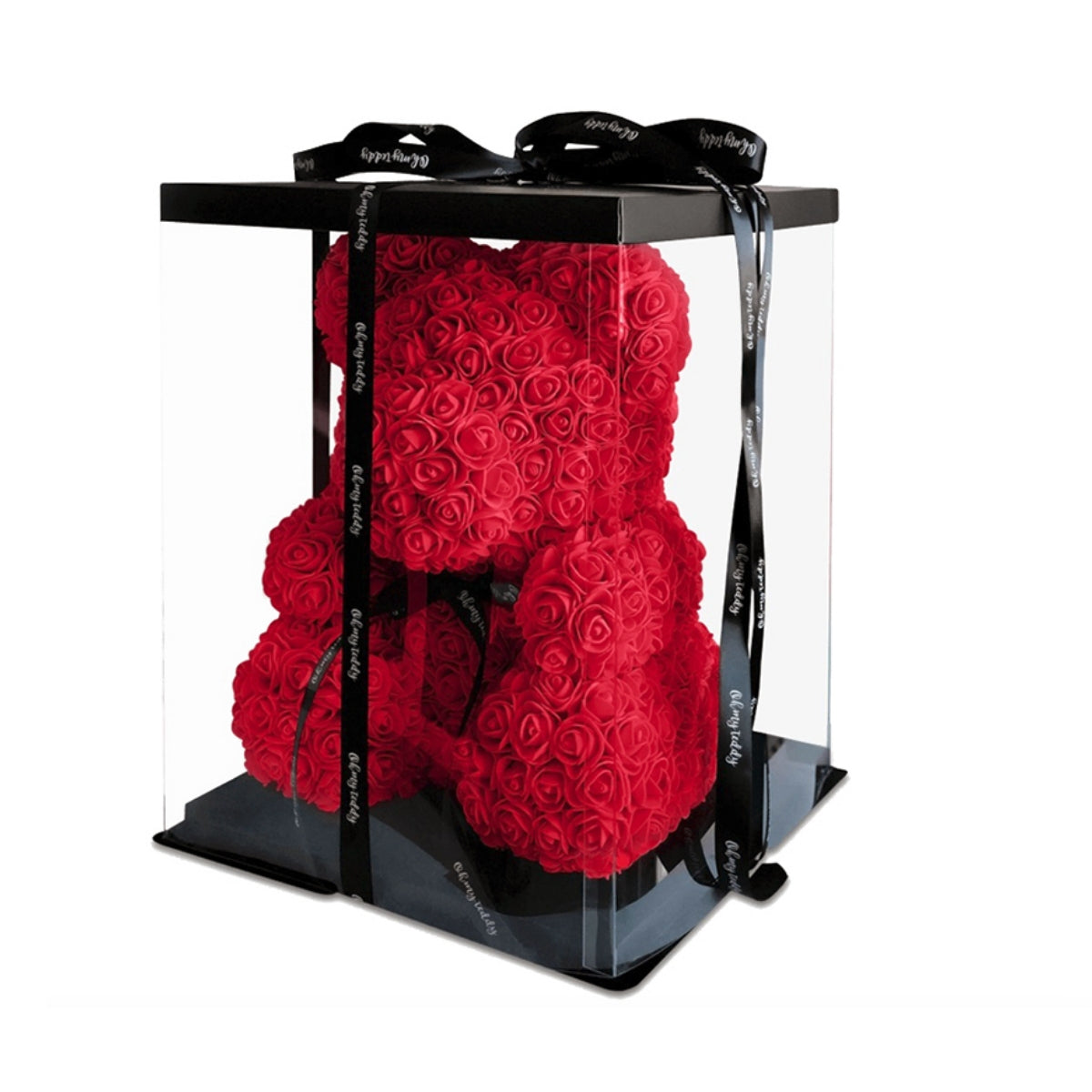 Blauer Rosenbär Geschenkset 40cm