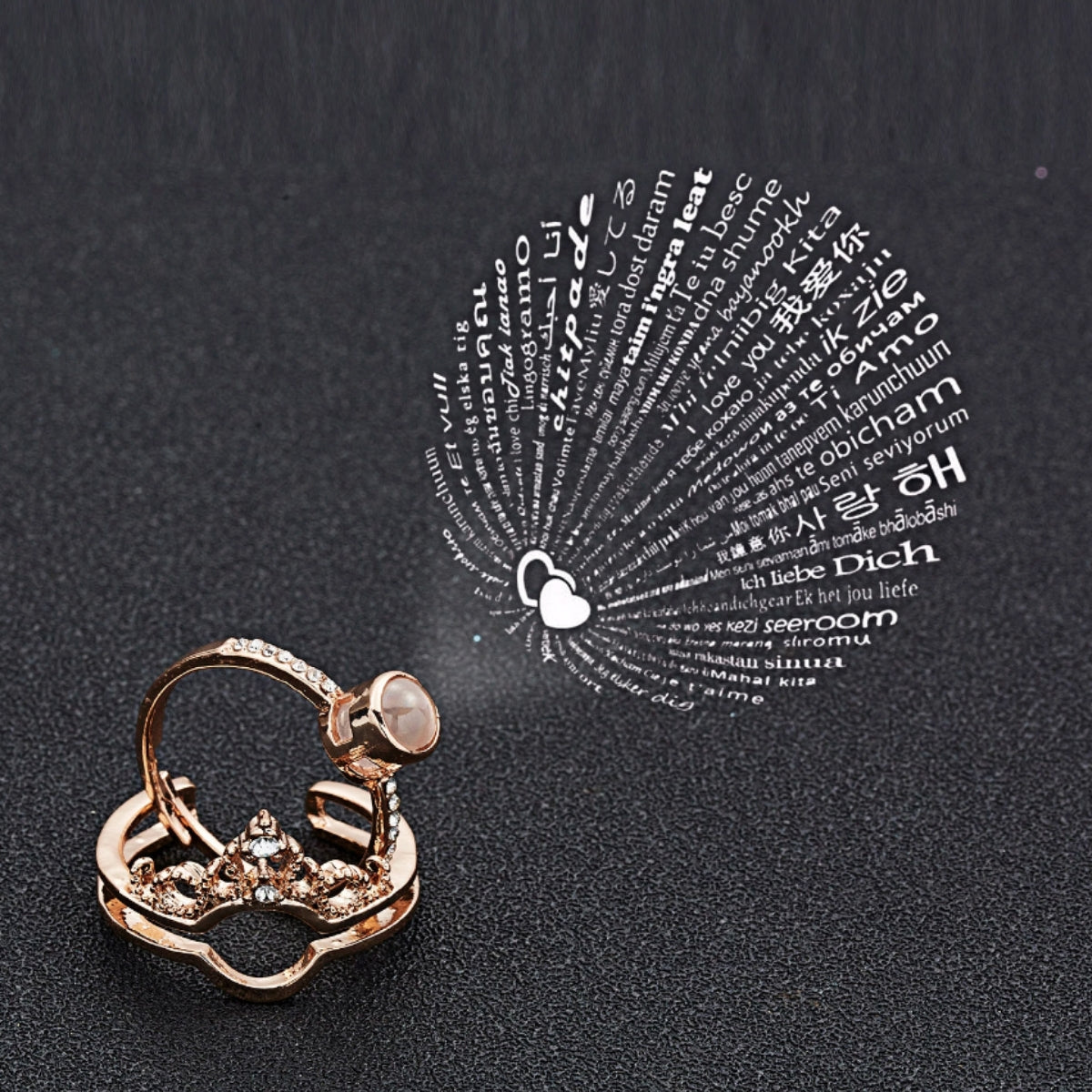 Personalisierter Foto Kronen Ring