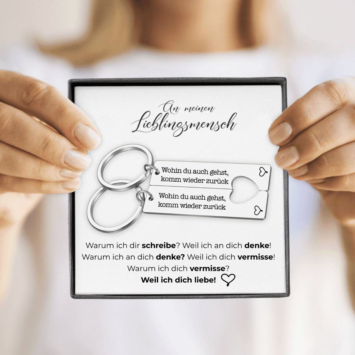 An meinen Lieblingsmensch - Schlüsselanhänger - Wohin du auch gehst