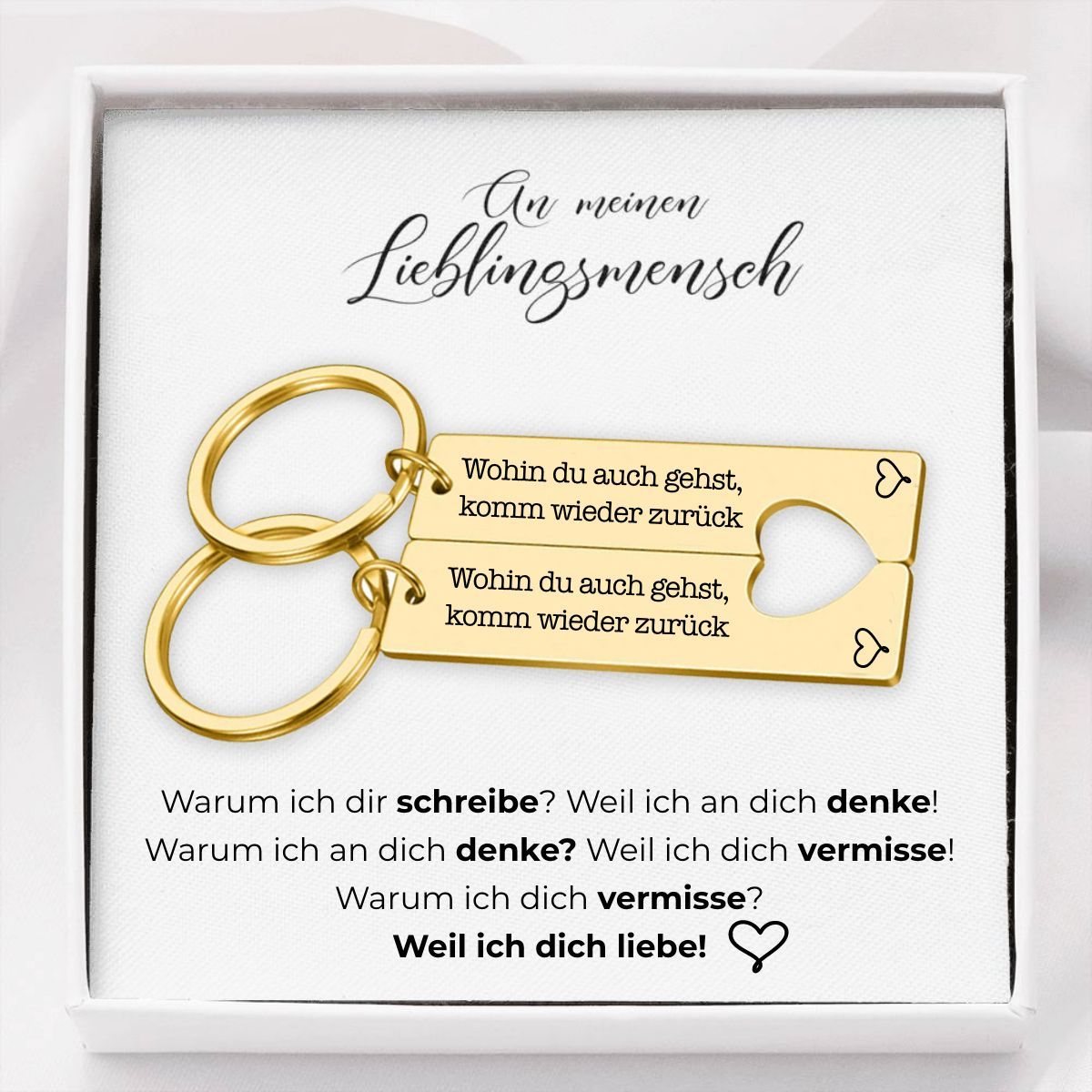 An meinen Lieblingsmensch - Schlüsselanhänger - Wohin du auch gehst