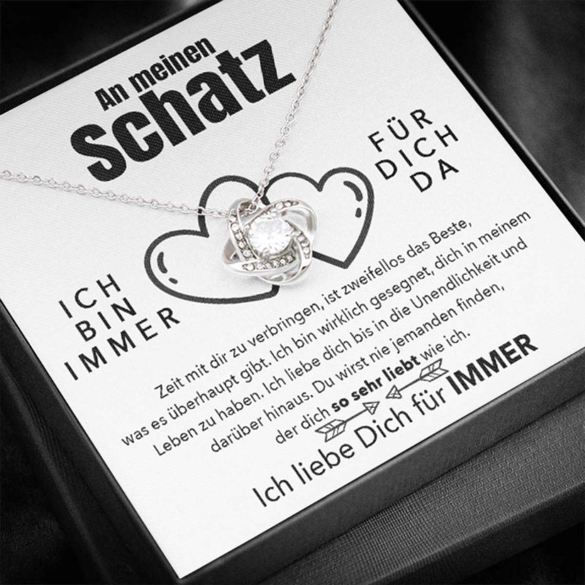 Weißgold Ausführung Halskette - An meinen Schatz - Das Beste