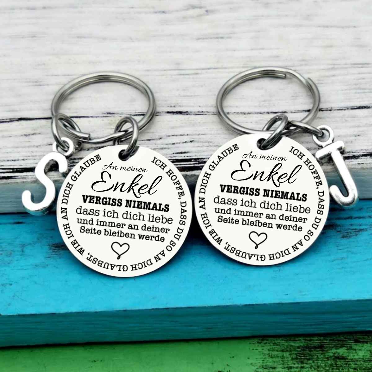 An meinen Enkel - Schlüsselanhänger mit Initial