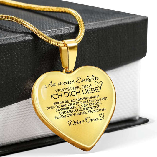 Herz-Halskette - An meine Enkelin von Oma