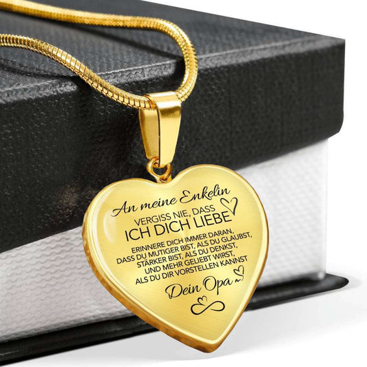 Herz-Halskette - An meine Enkelin von Opa