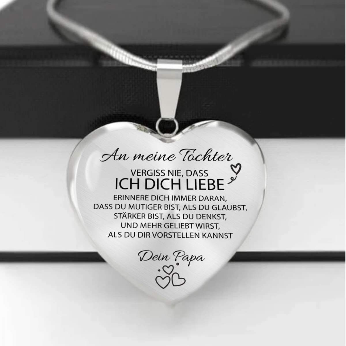 Herz-Halskette - An meine Tochter von Papa