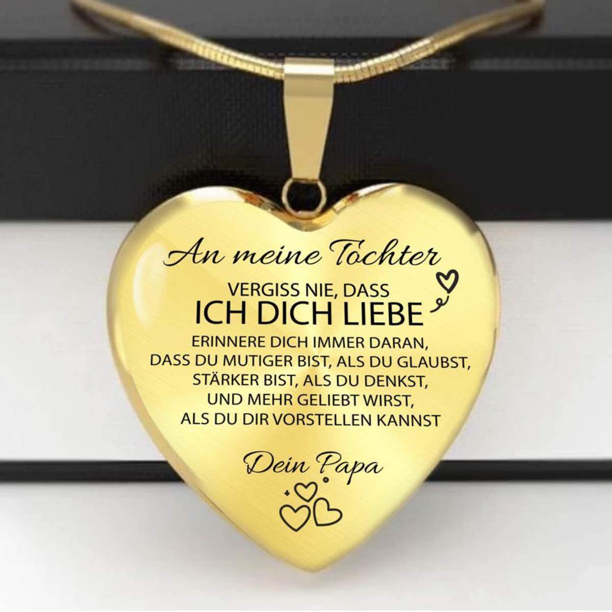Herz-Halskette - An meine Tochter von Papa