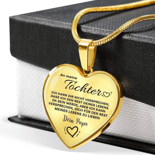 Herz-Halskette - An meine Tochter von Papa - Liebe