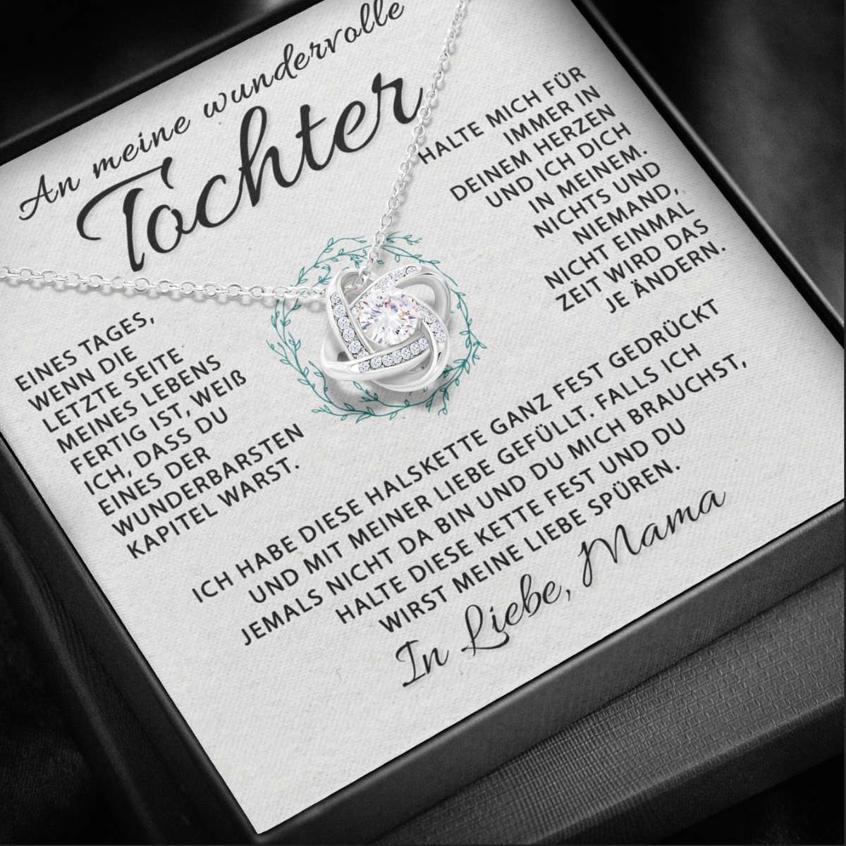 Weißgold Ausführung Halskette - An meine wundervolle Tochter
