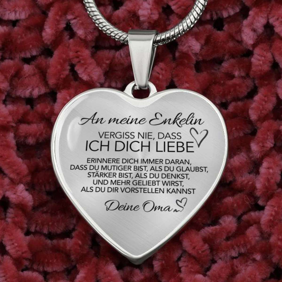 Herz-Halskette - An meine Enkelin von Oma