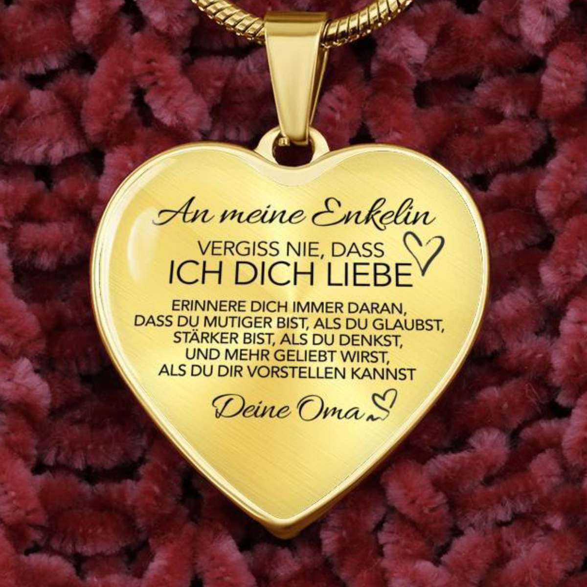 Herz-Halskette - An meine Enkelin von Oma
