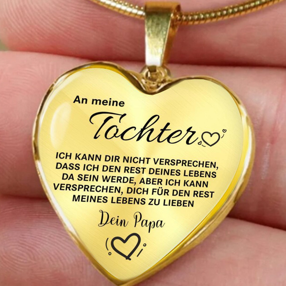 Herz-Halskette - An meine Tochter von Papa - Liebe
