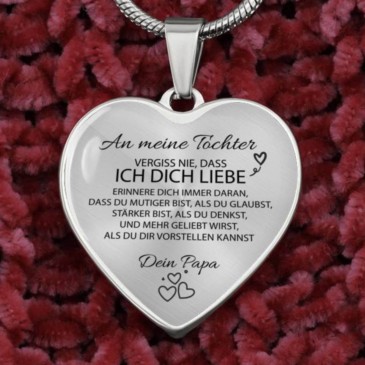 Herz-Halskette - An meine Tochter von Papa