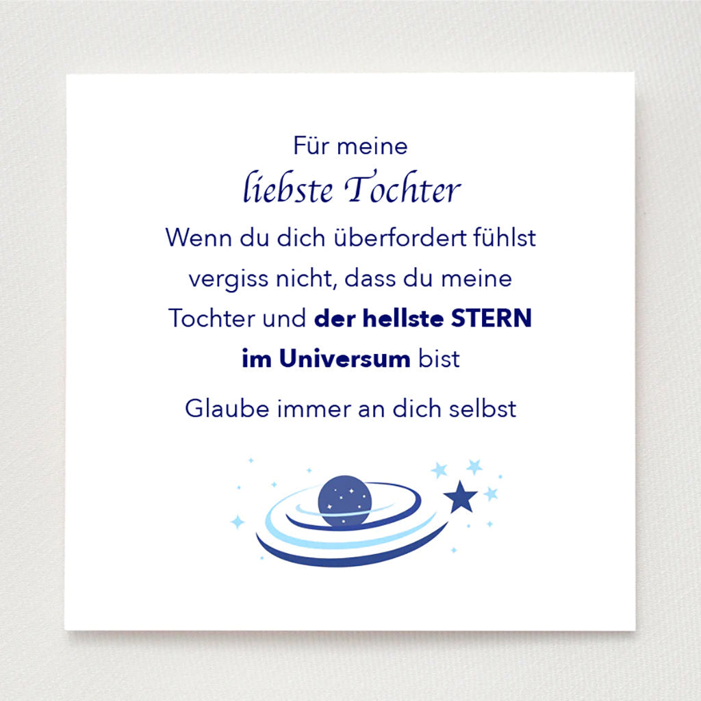 An meine Tochter - Stern & Planet Ring