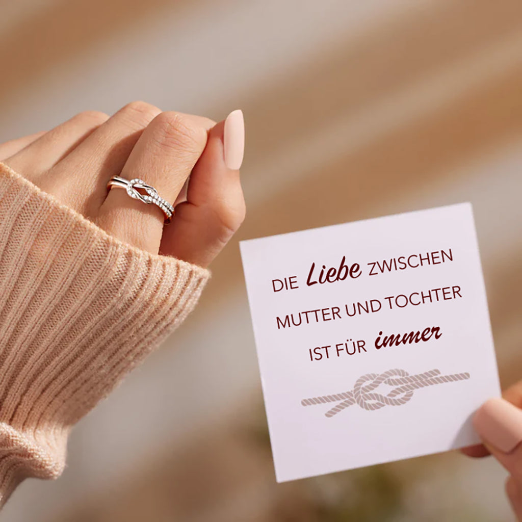 Mutter und Tochter - Liebesknoten Ring