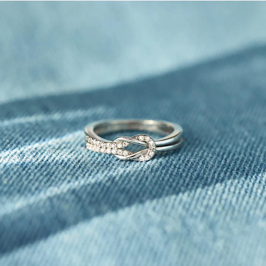 Mutter und Tochter - Liebesknoten Ring