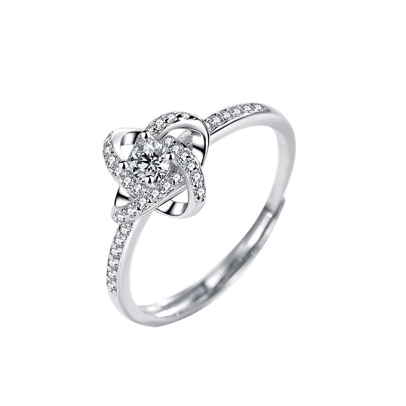 Weißgold Ausführung Liebesknoten Ring