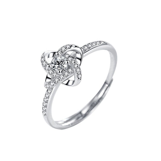 Weißgold Ausführung Liebesknoten Ring