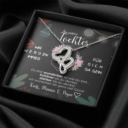Herzen-Halskette - An meine Tochter von Mama - Weihnachtsgeschenk