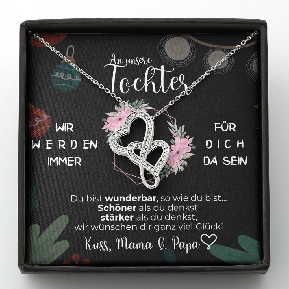 Herzen-Halskette - An meine Tochter von Mama - Weihnachtsgeschenk