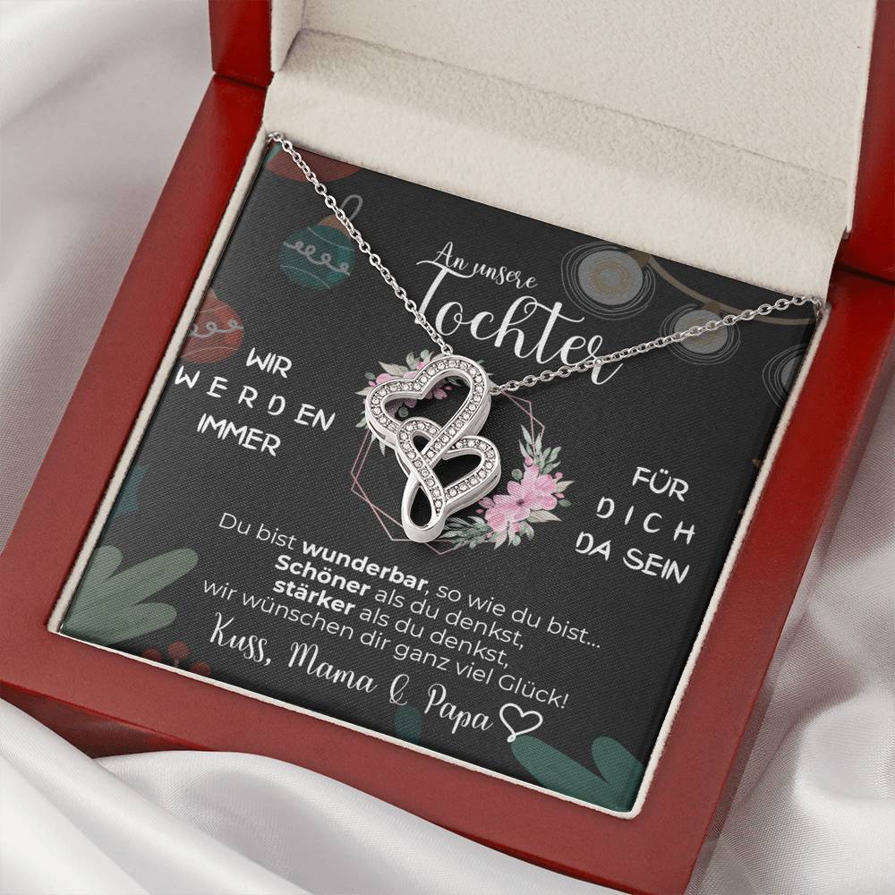 Herzen-Halskette - An meine Tochter von Mama - Weihnachtsgeschenk