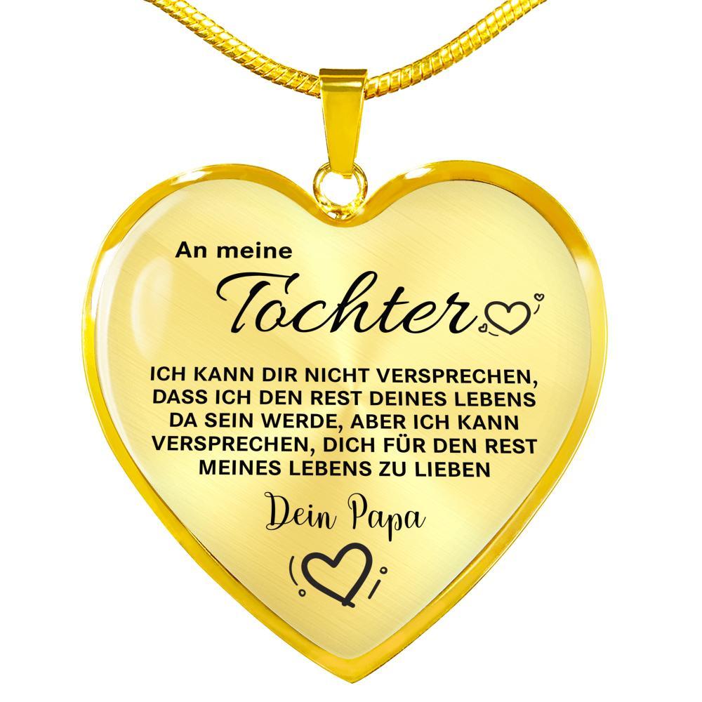 Herz-Halskette - An meine Tochter von Papa - Liebe